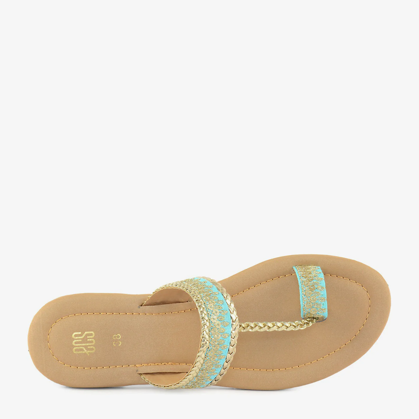 Glittery Embroidered Chappals - Image 11