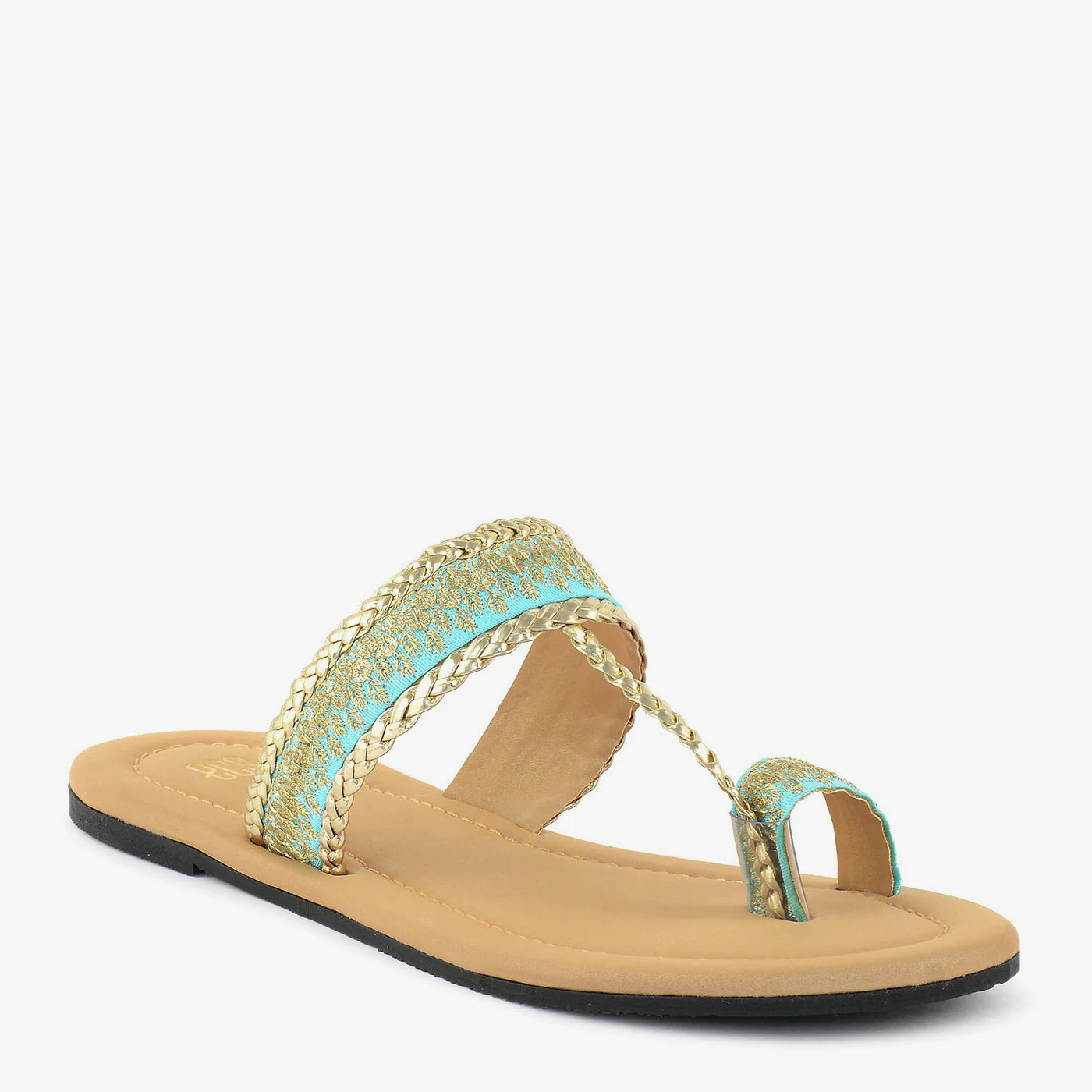 Glittery Embroidered Chappals - Image 9