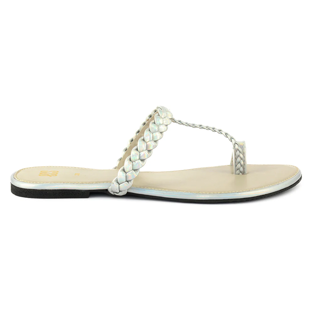 Shiny Braid Chappals - Image 2