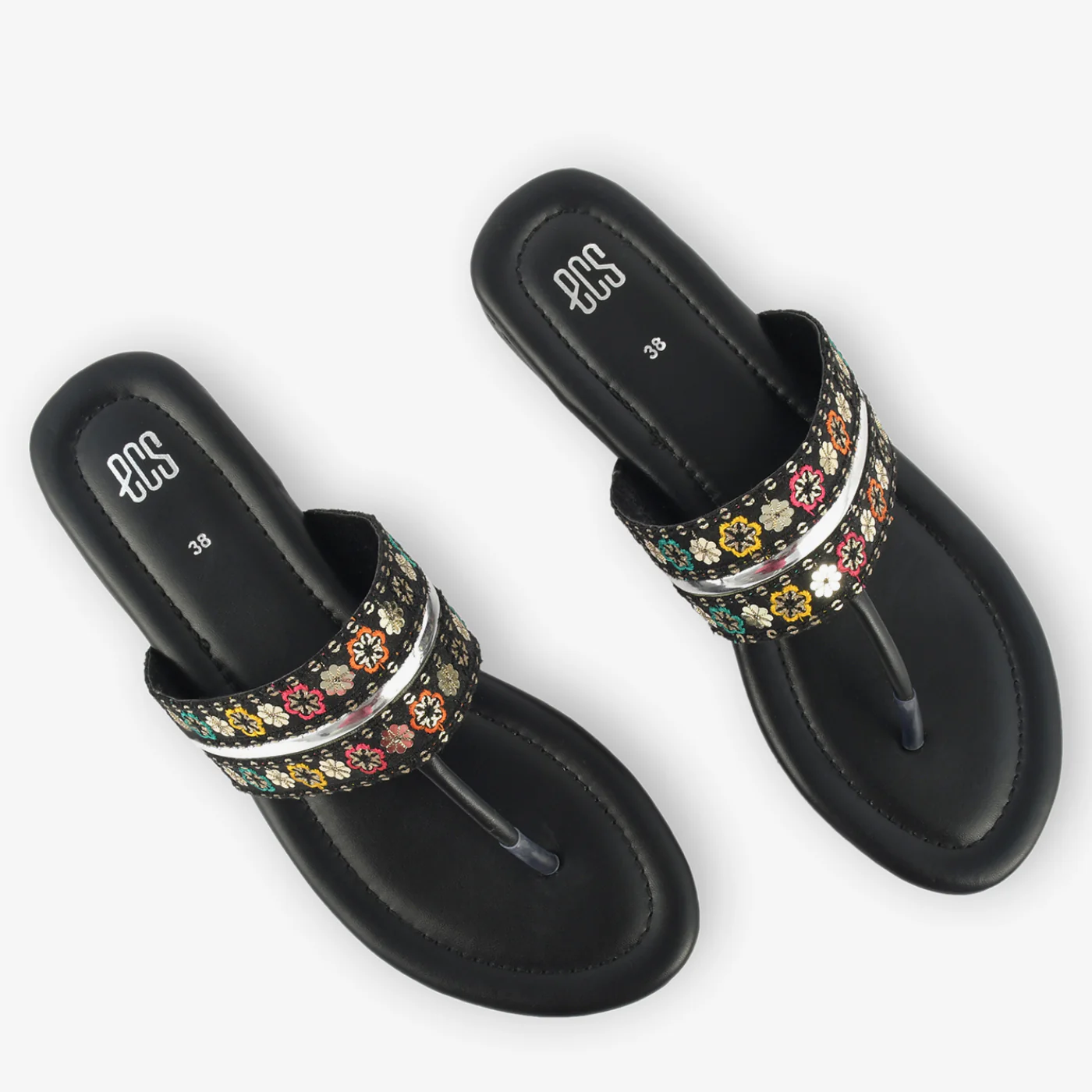Floral Motif Chappals - Image 2