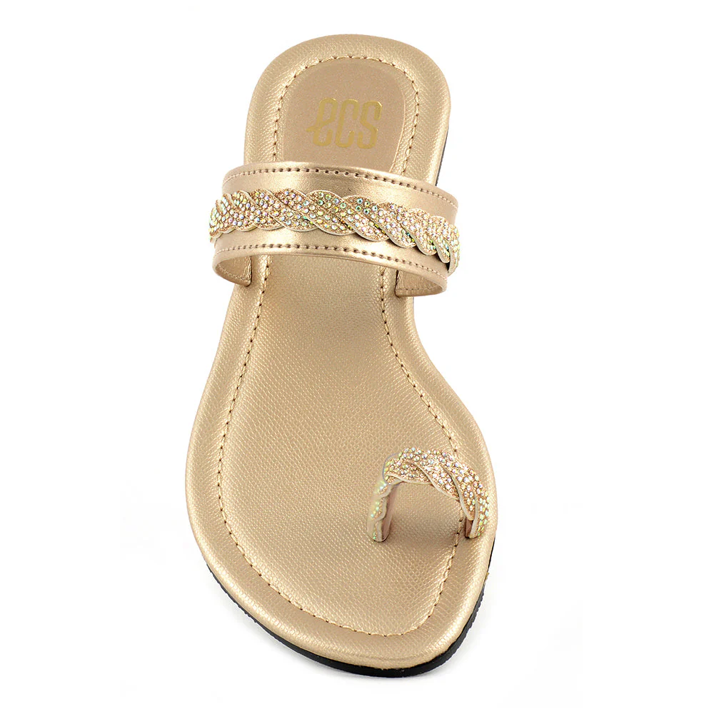 Diamante Strap Chappals - Image 4