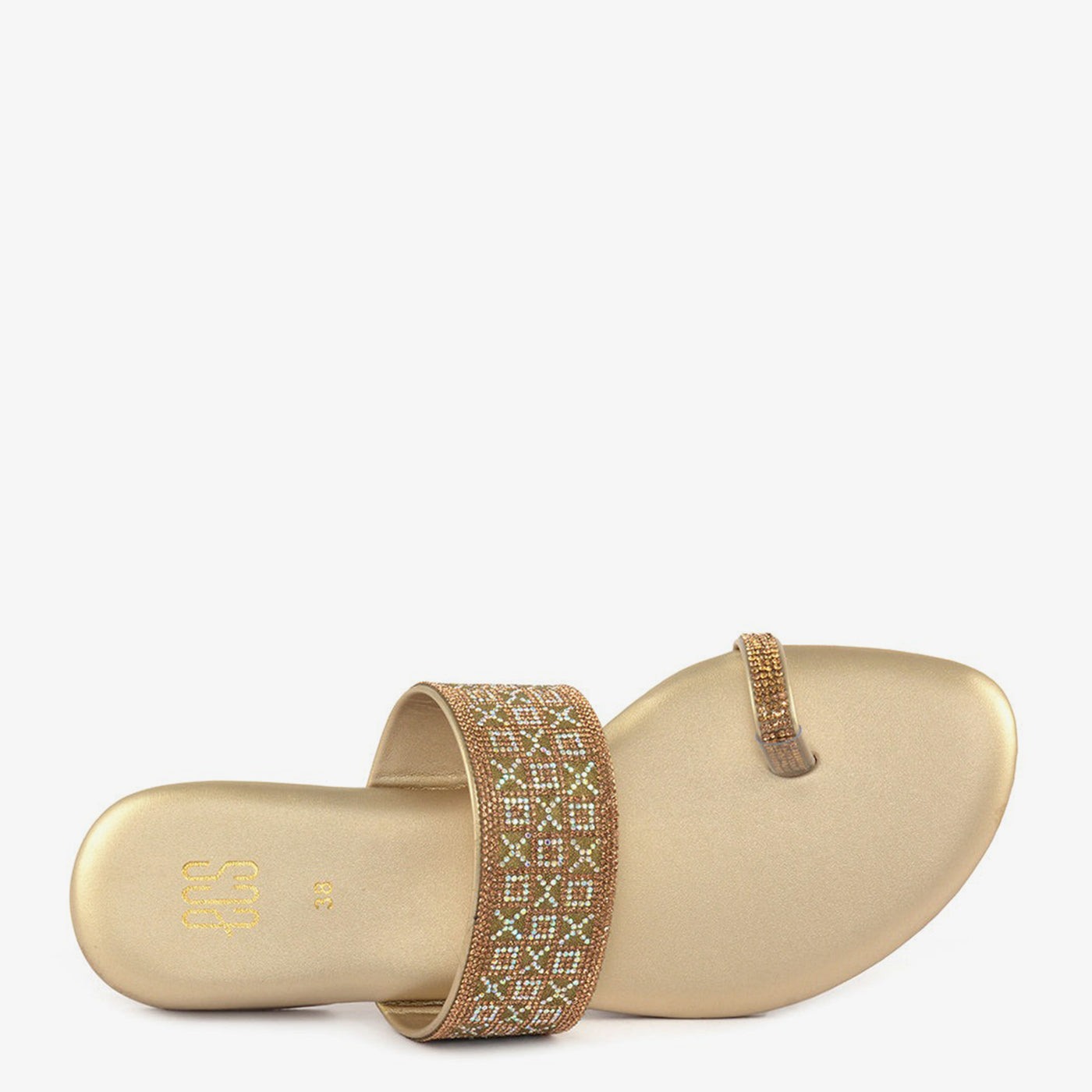 Gloss Glam Embellished Chappals - Image 3