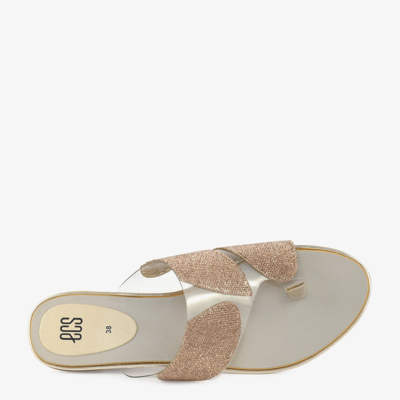 Glitter Clear Chappal - Image 4
