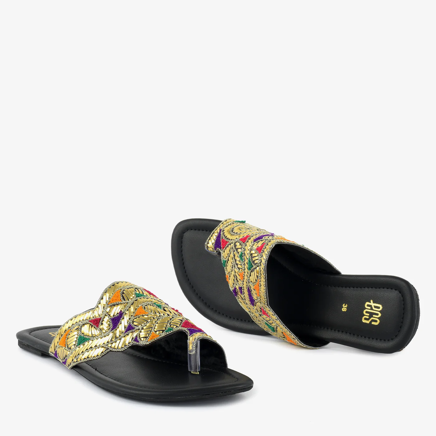 Embroidered Thong Chappal - Image 2