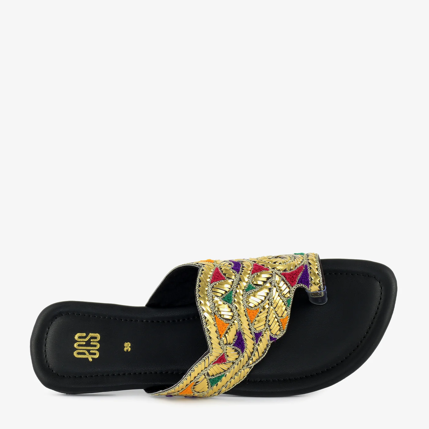 Embroidered Thong Chappal - Image 4