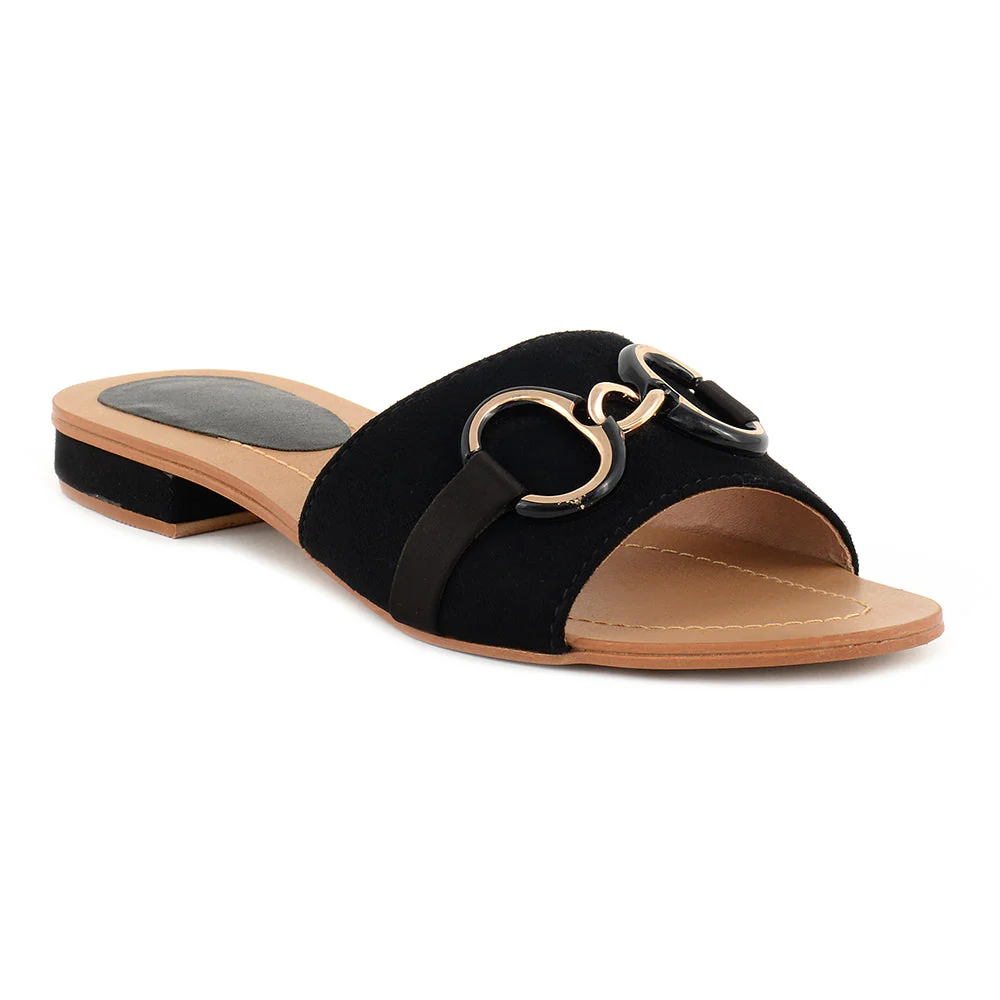 Bold Buckle Slippers