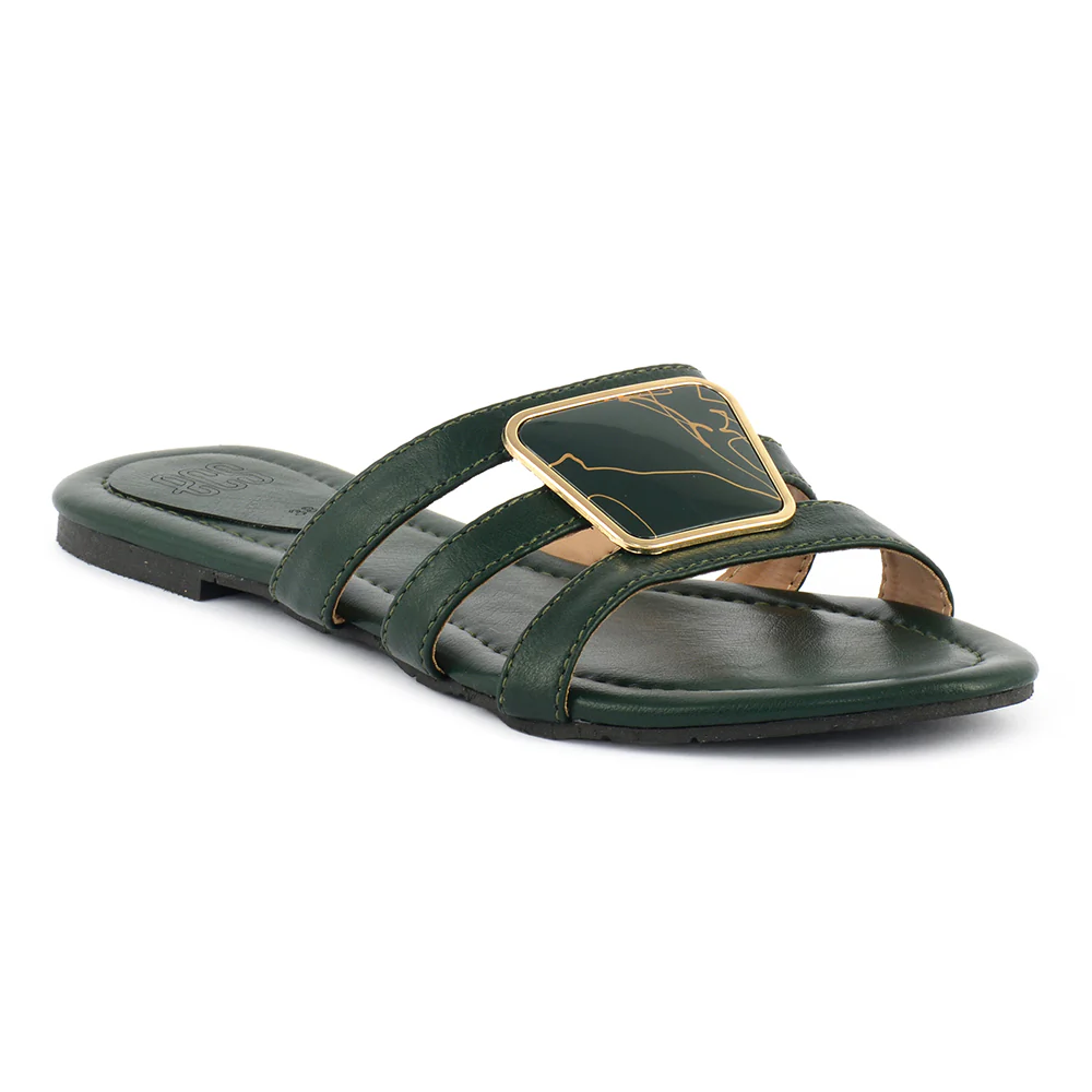 Stylish Buckle Detail Slippers - Image 5