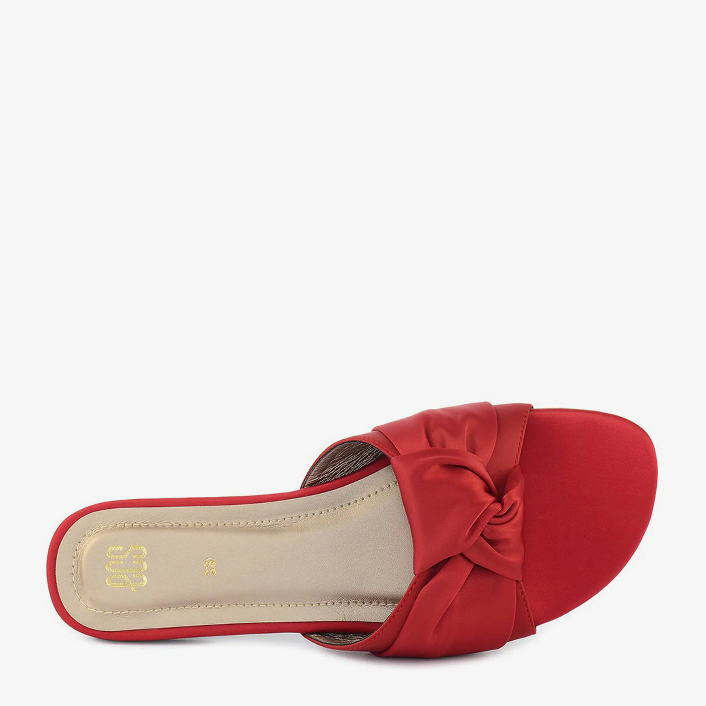 Luxe Knot Satin Slippers, - Image 3