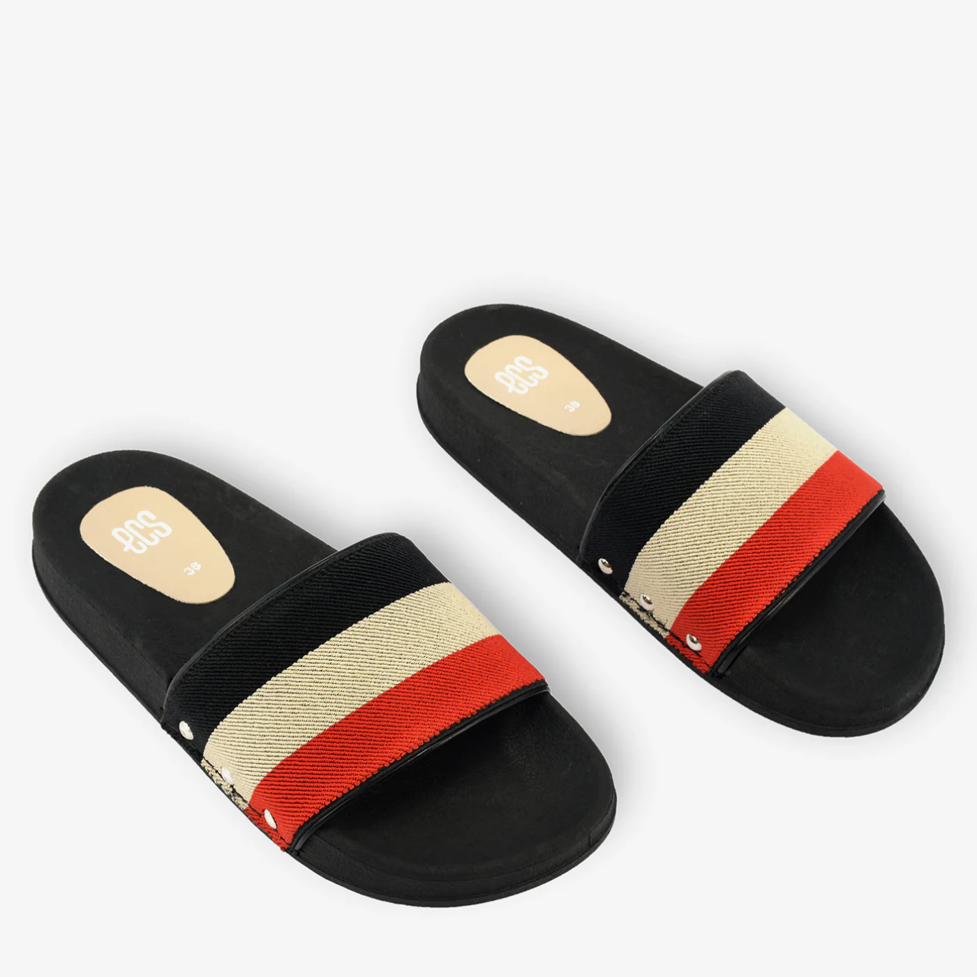 Striped Canvas Slides - Image 2