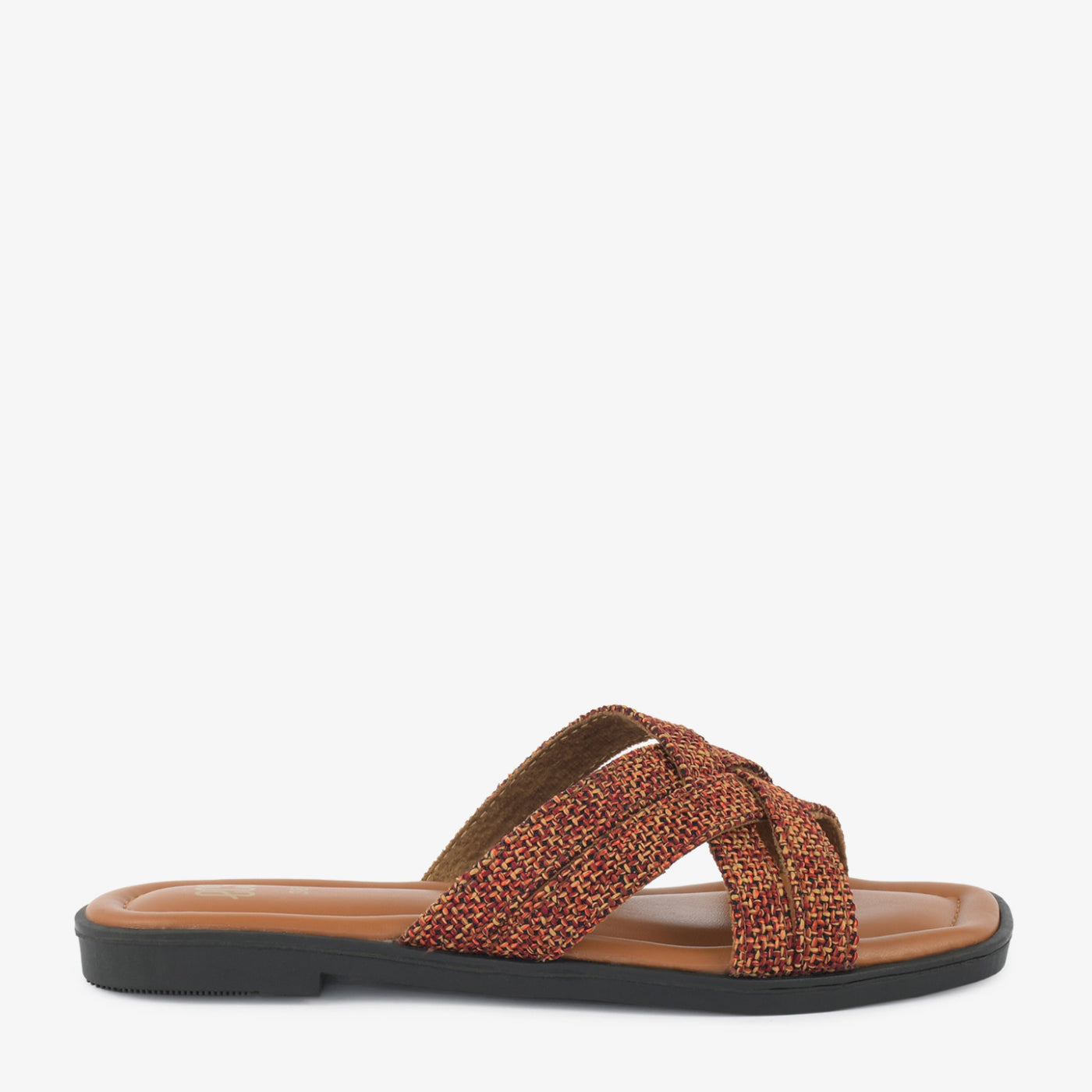 Textured Cross-Strap Slides - Image 3