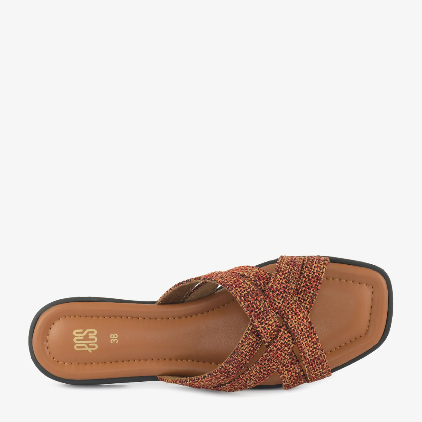 Textured Cross-Strap Slides - Image 4