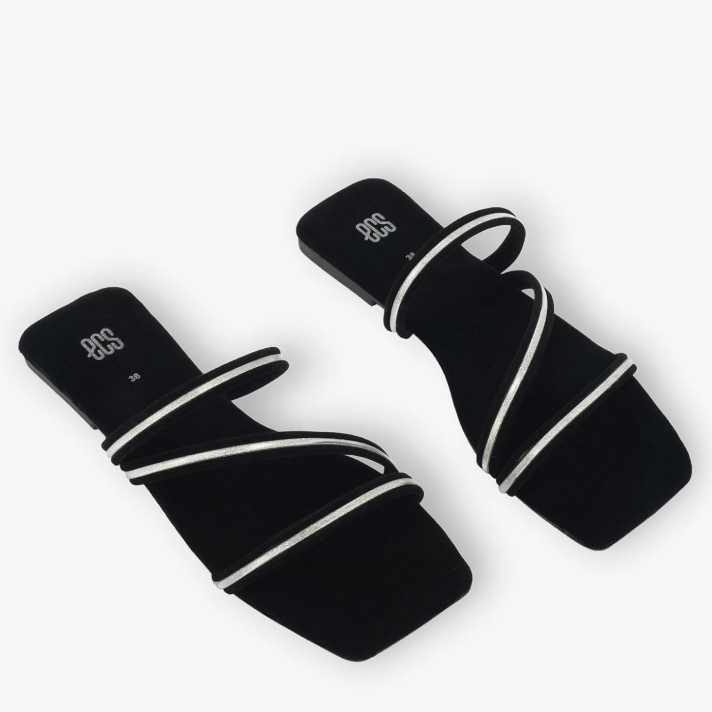 Strappy Velvet Slides - Image 2