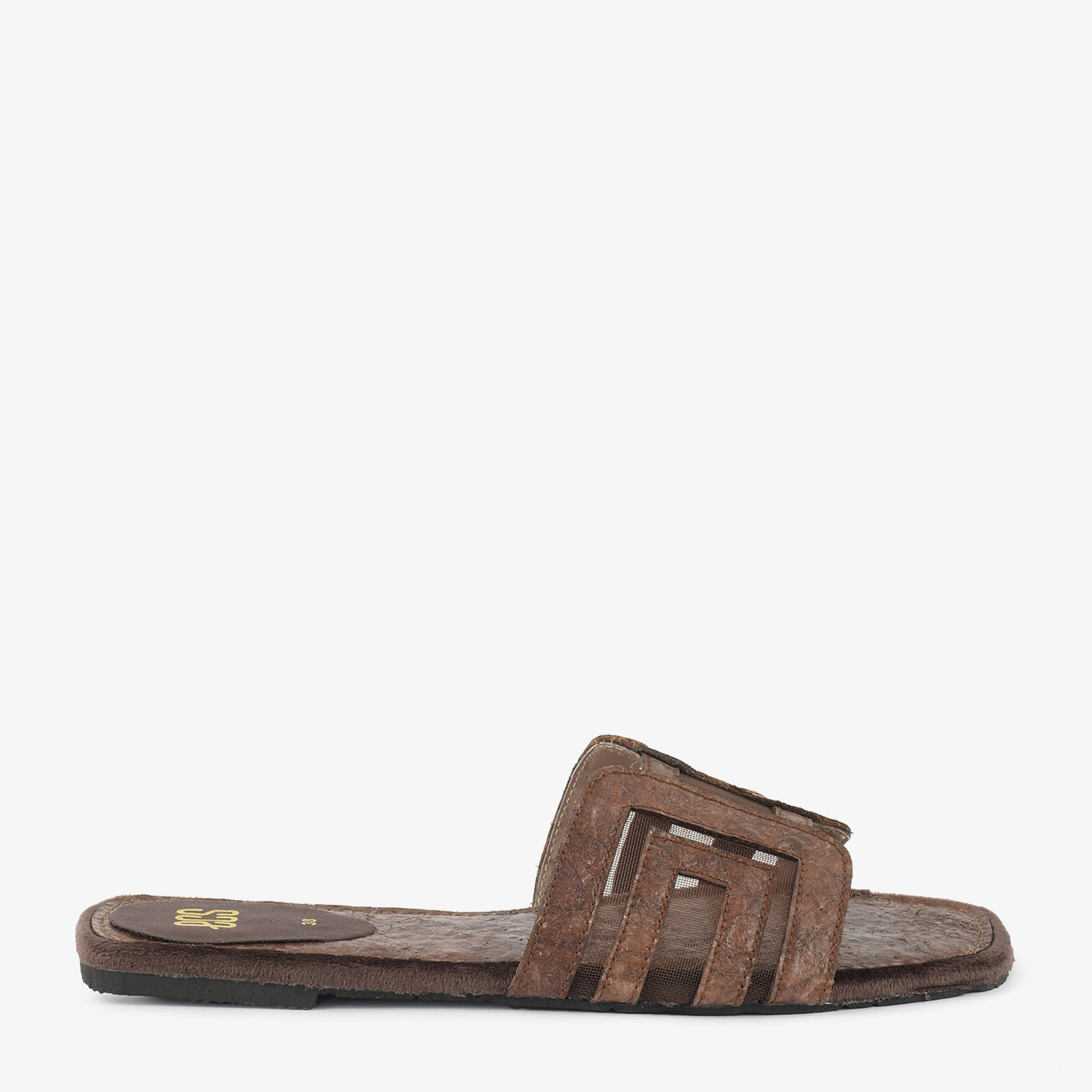 Eco-Pattern Banana Leather Slides - Image 3