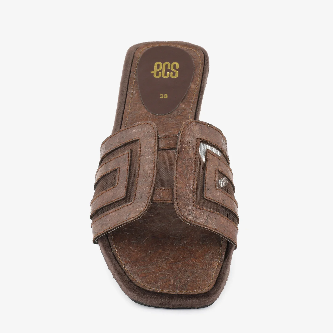 Eco-Pattern Banana Leather Slides - Image 5