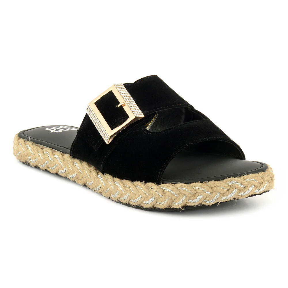 Side Styled Buckle Slipper