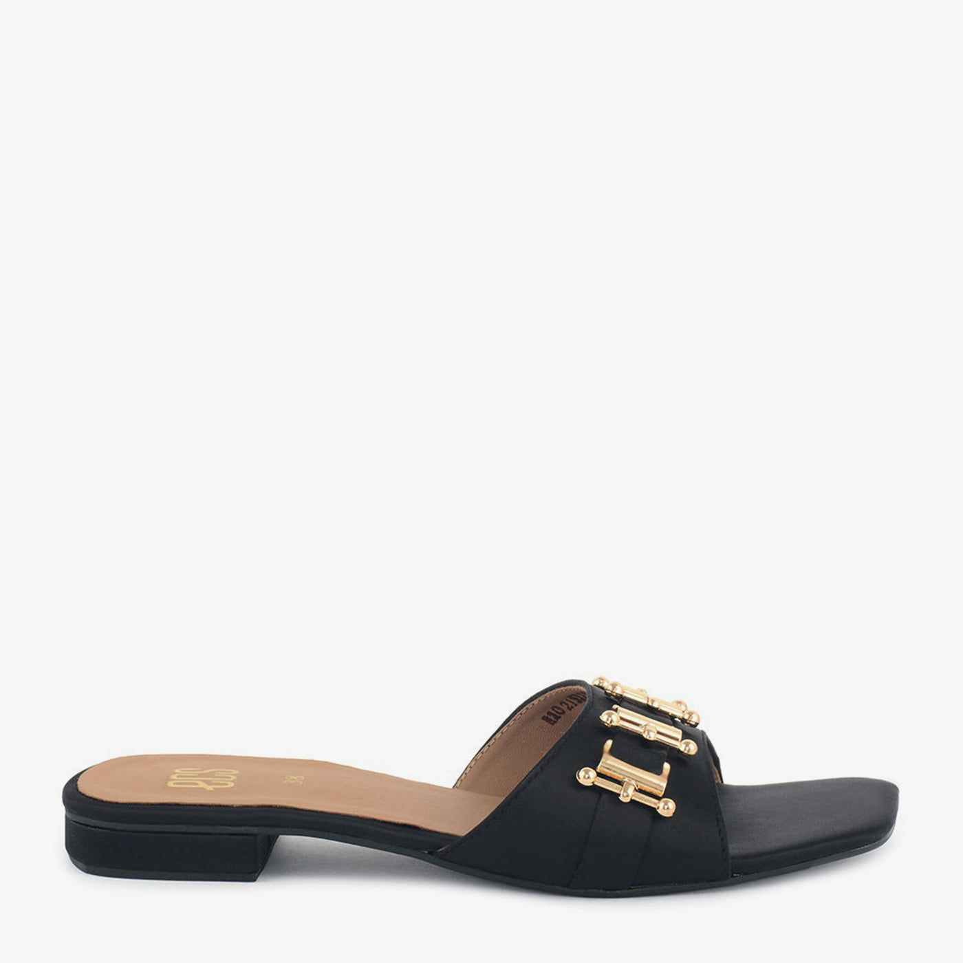 Black Square Slippers - Image 2