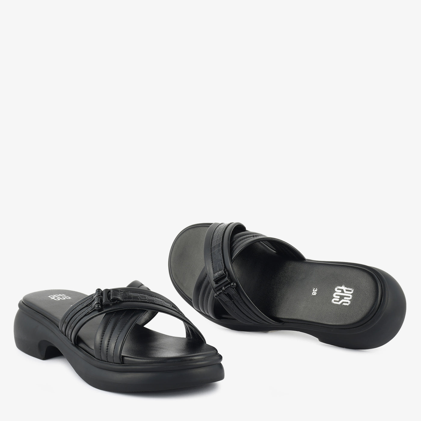 Platform Buckle Slippers - Image 2