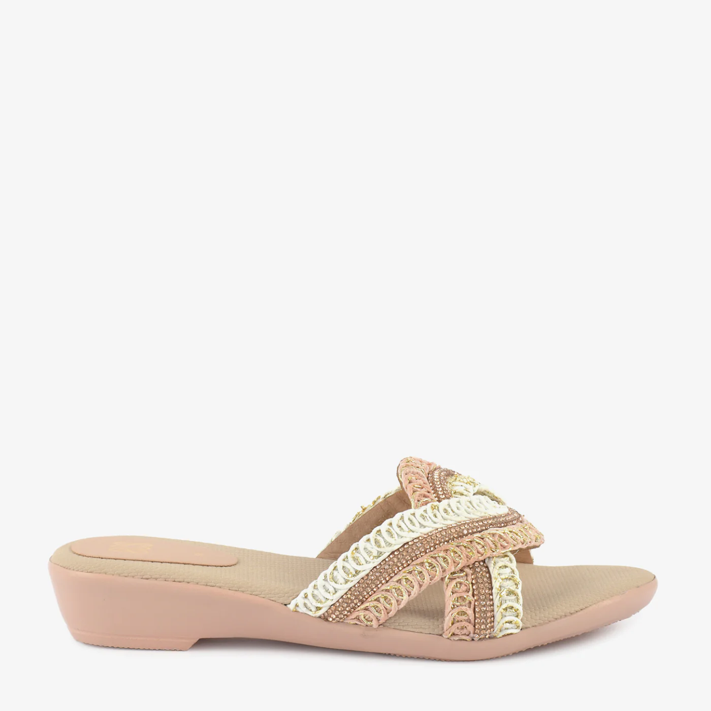 Golden Weave Wedge Slides - Image 8