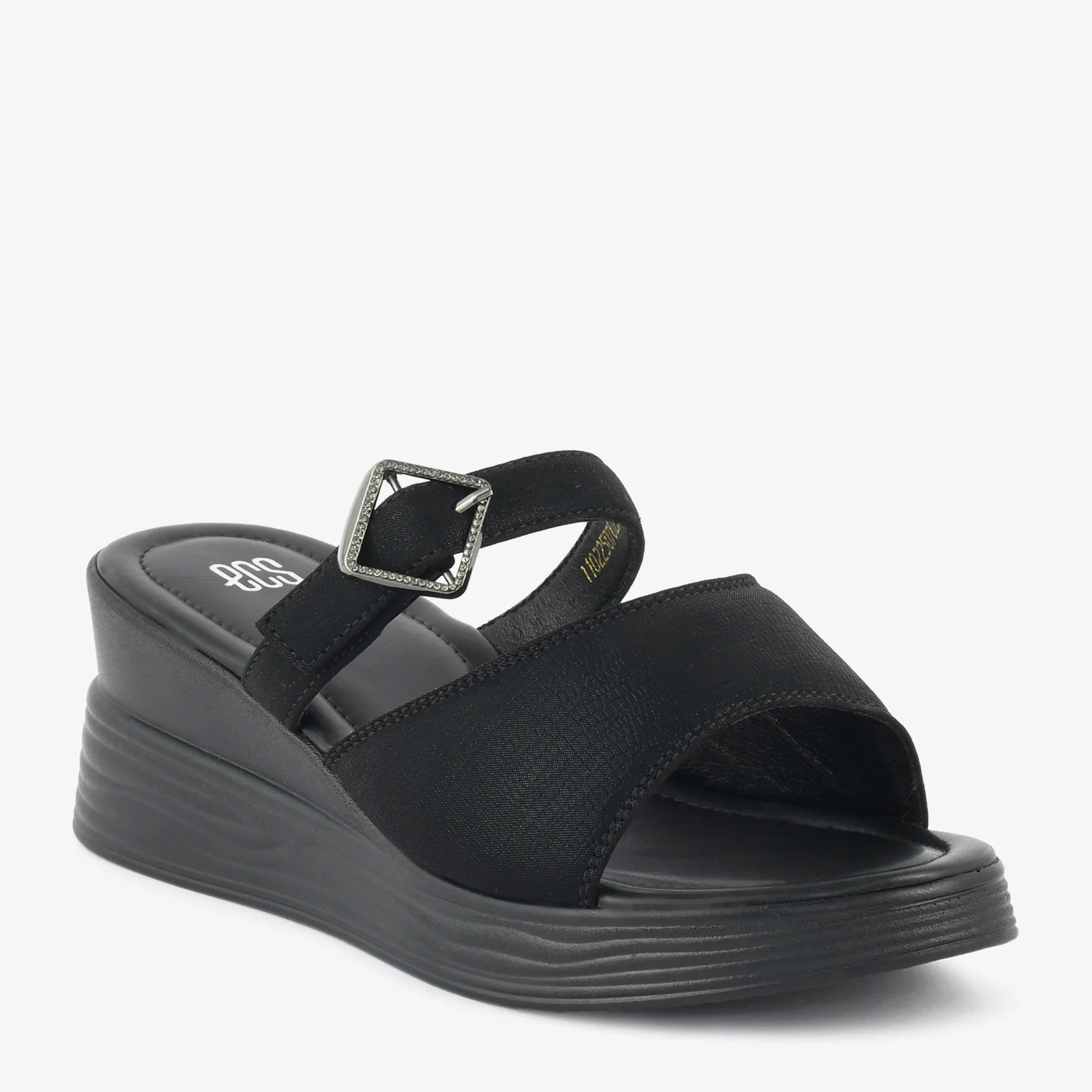Buckle Up Wedge Slides