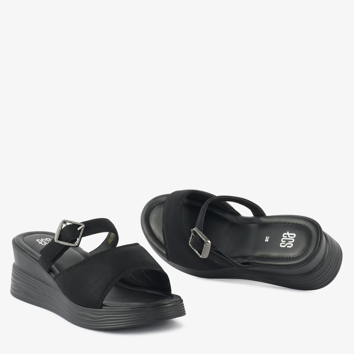 Buckle Up Wedge Slides - Image 2