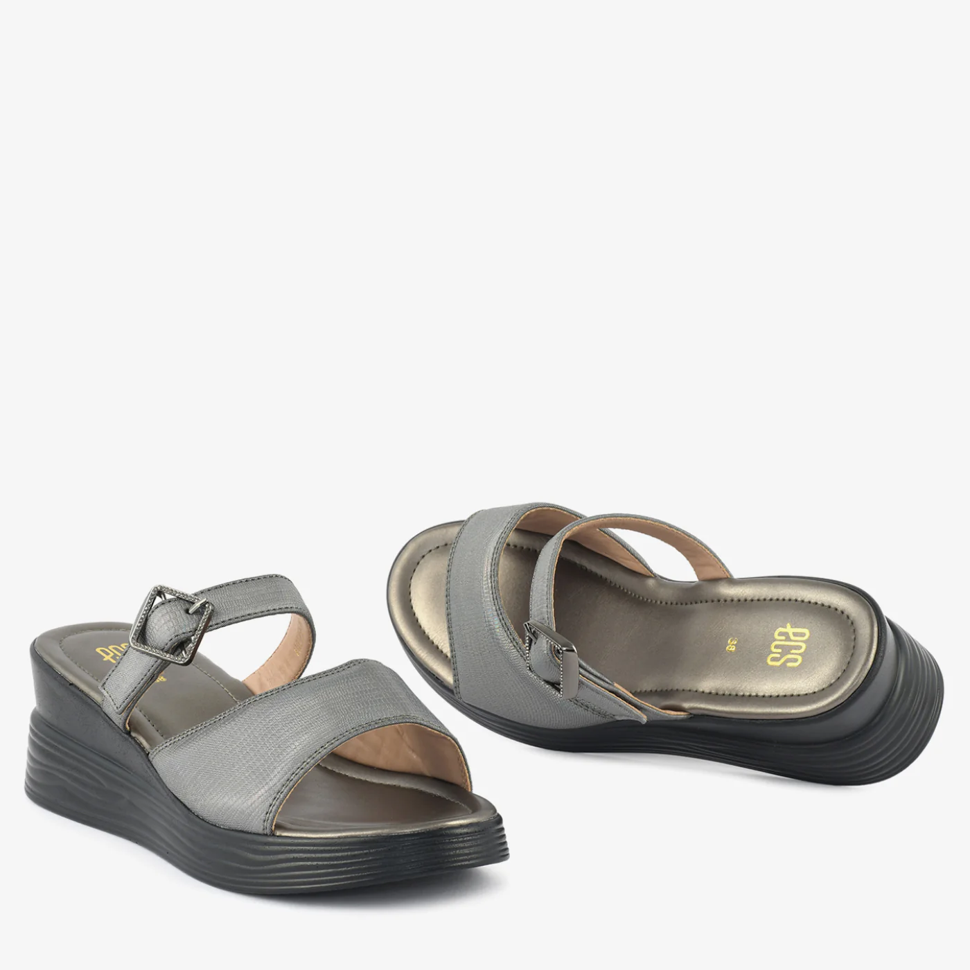 Buckle Up Wedge Slides - Image 7
