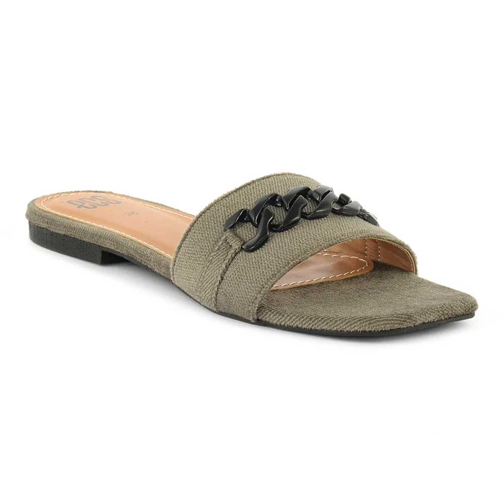 Matte Chain Slipper