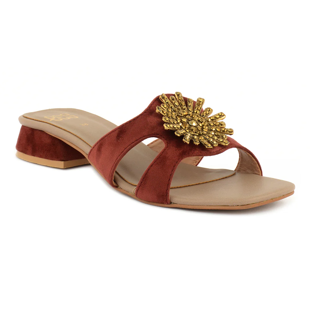 Matte Buckled Slippers