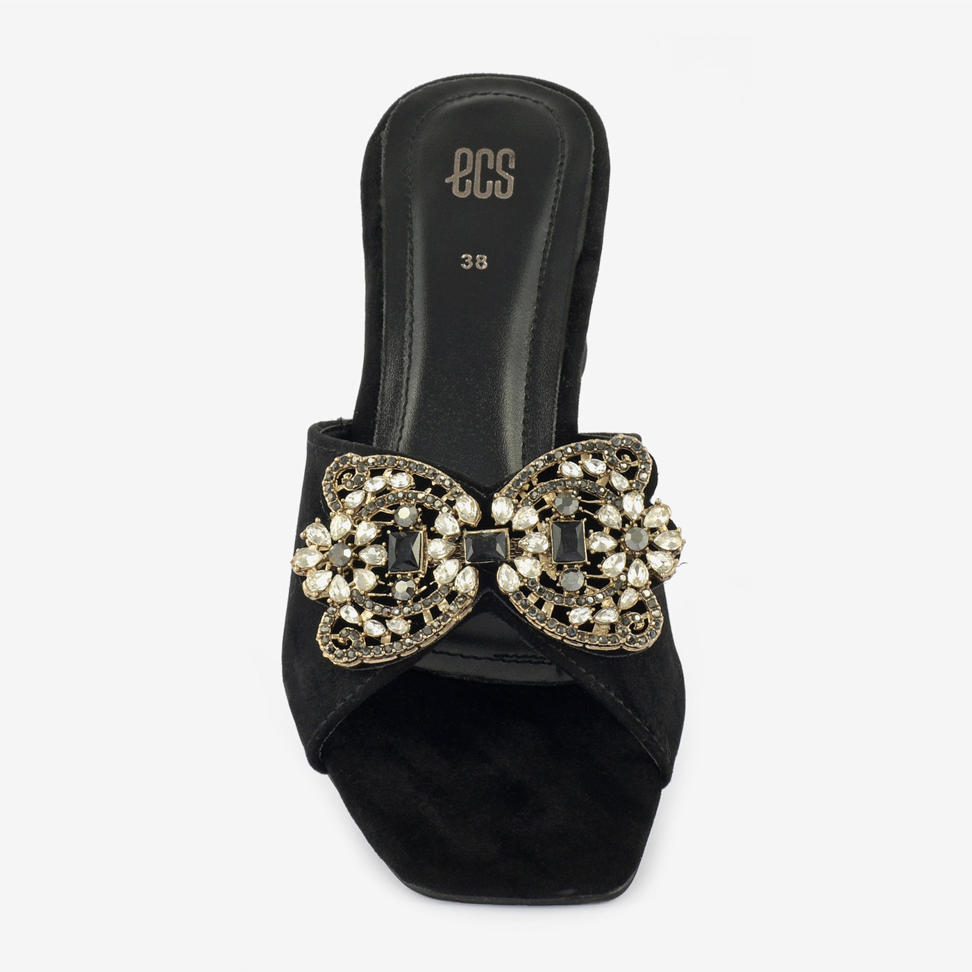 Jeweled Bow Block Heel - Image 5