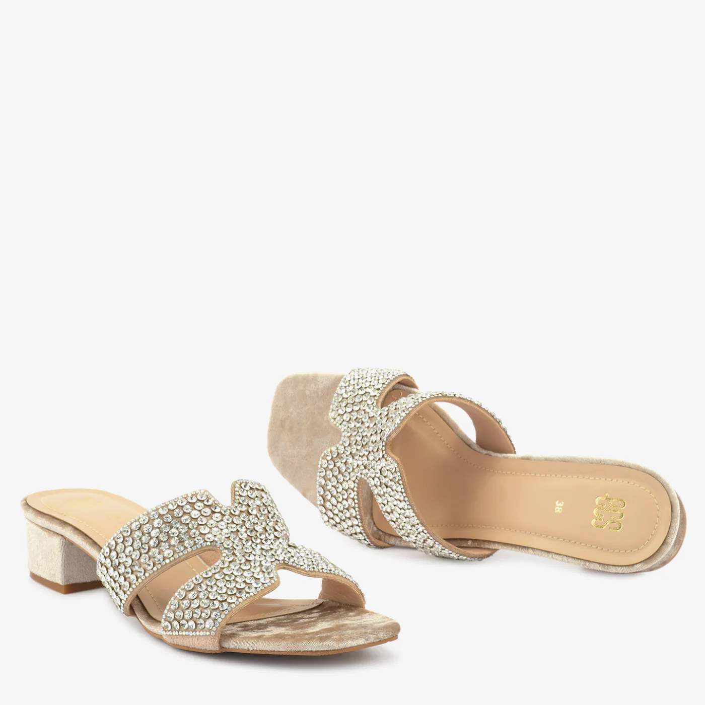 Diamond Dream Embellished Heel Slippers - Image 7