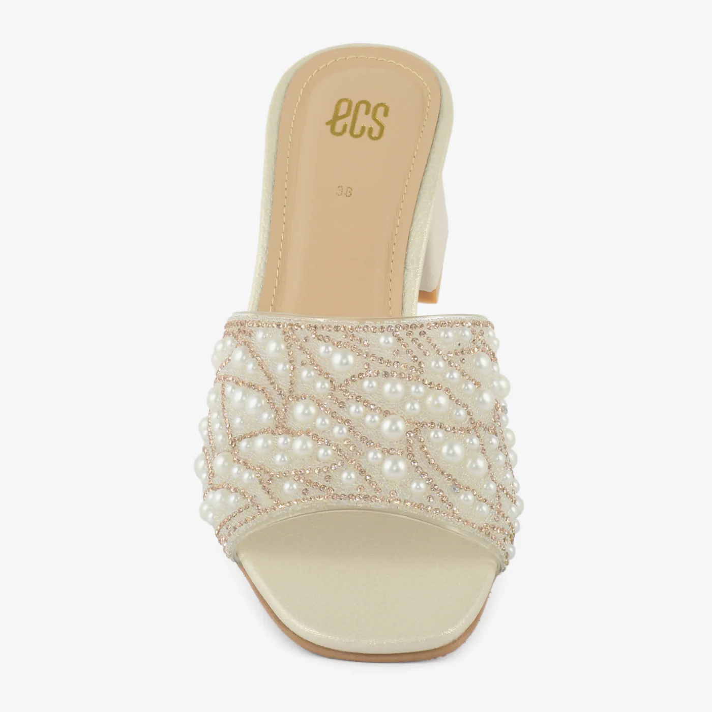 Pearl Embellished Block Heels - Image 10