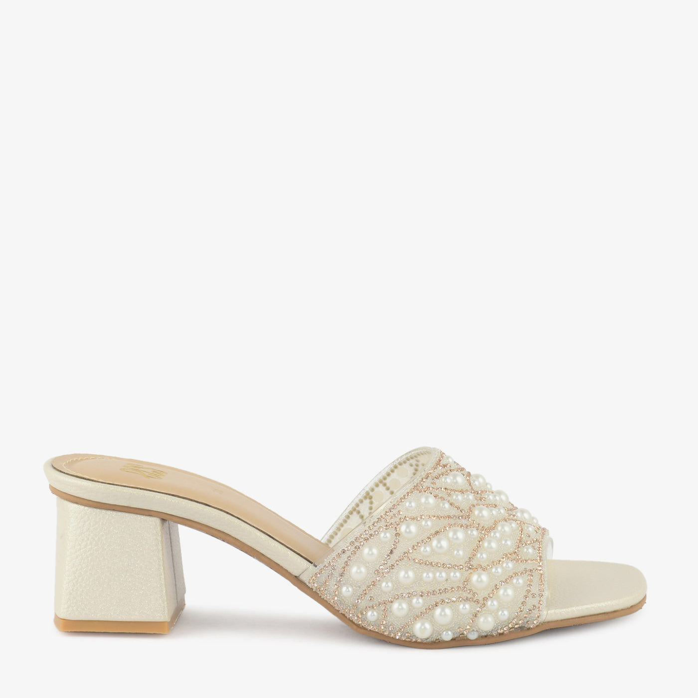 Pearl Embellished Block Heels - Image 8