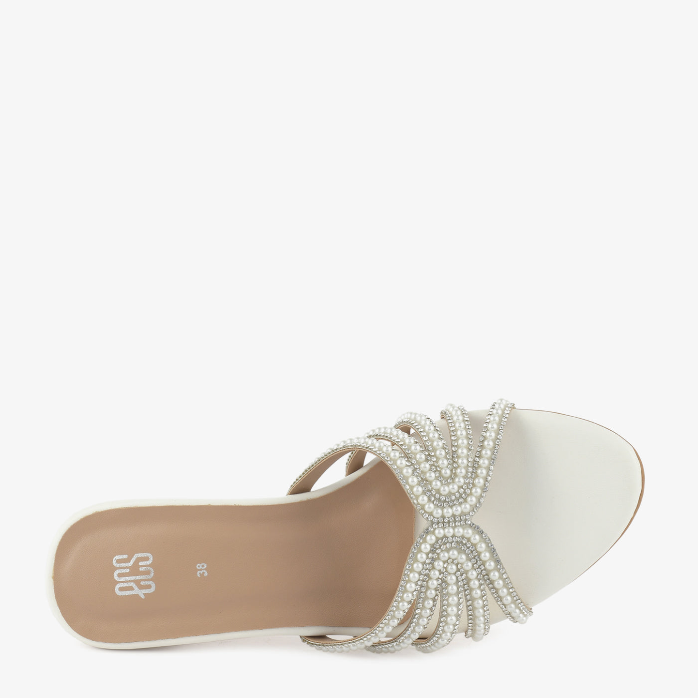 Ivory Pearl Swirl Slides - Image 4