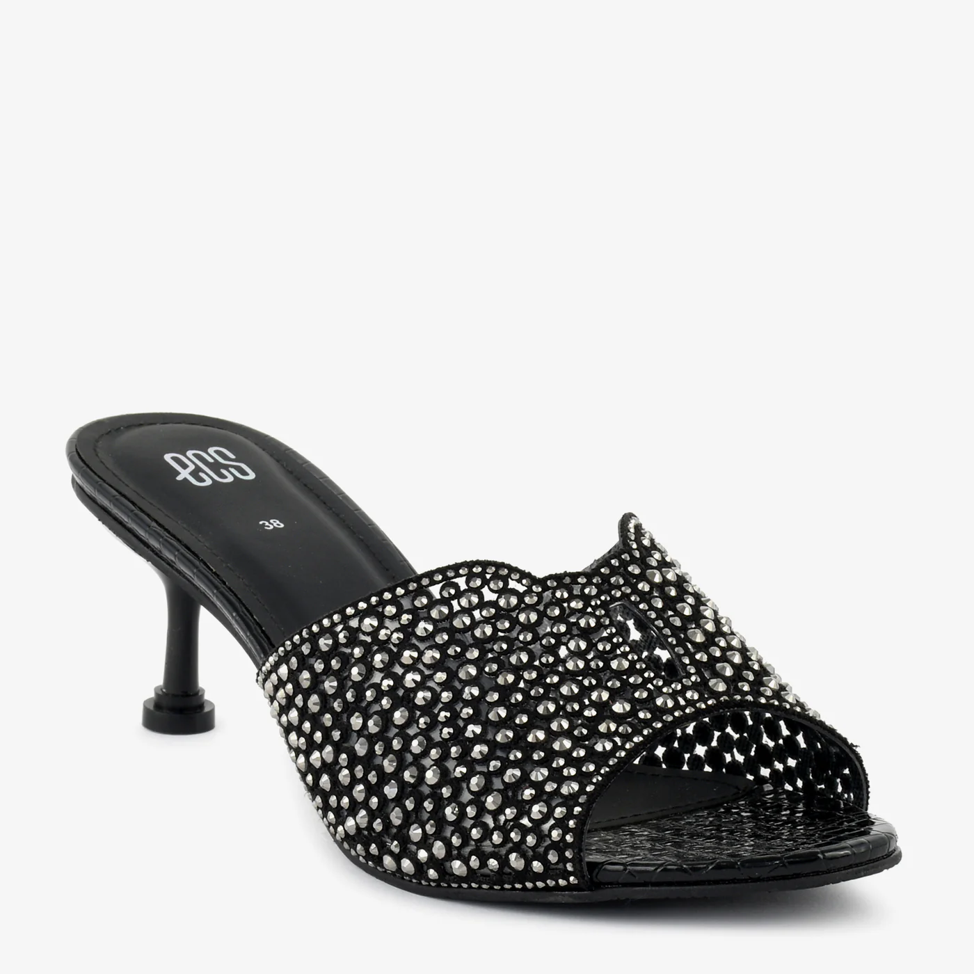 Rhinestone Raffia slipper