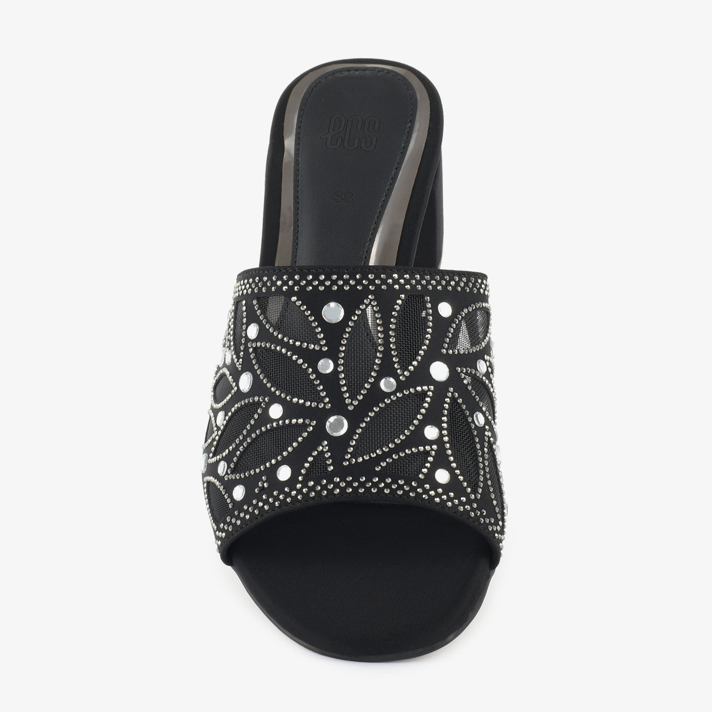 Embellished Mesh Block Heels - Image 5