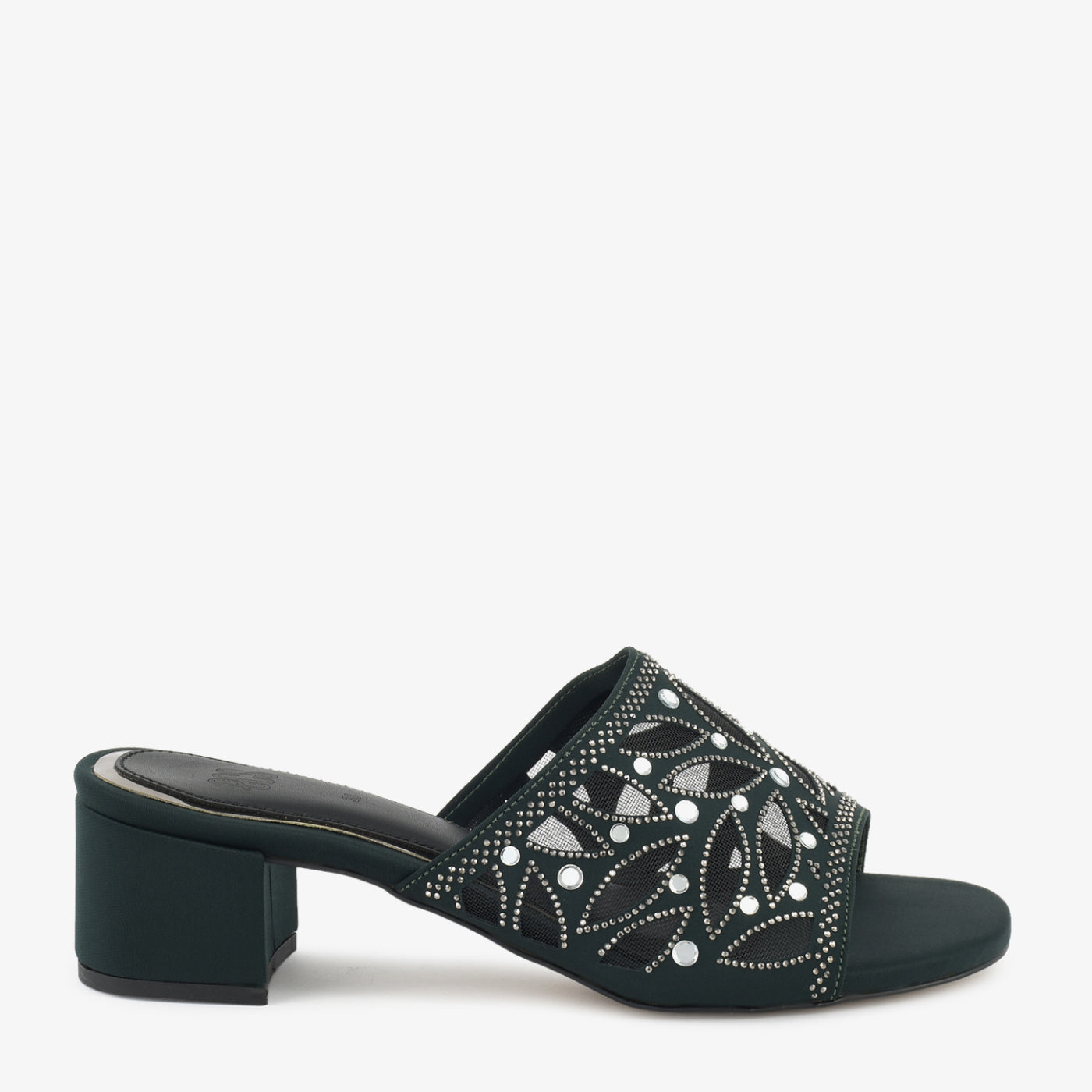 Embellished Mesh Block Heels - Image 8