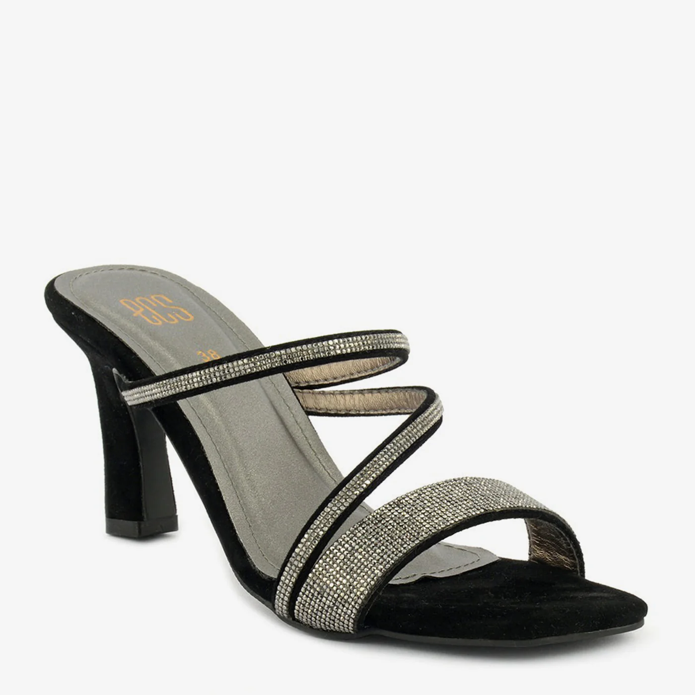 Scarlet Sparkle Strap Heel