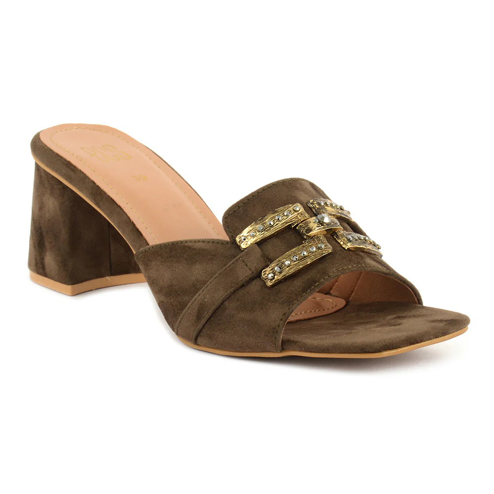 Block Heel Slipper