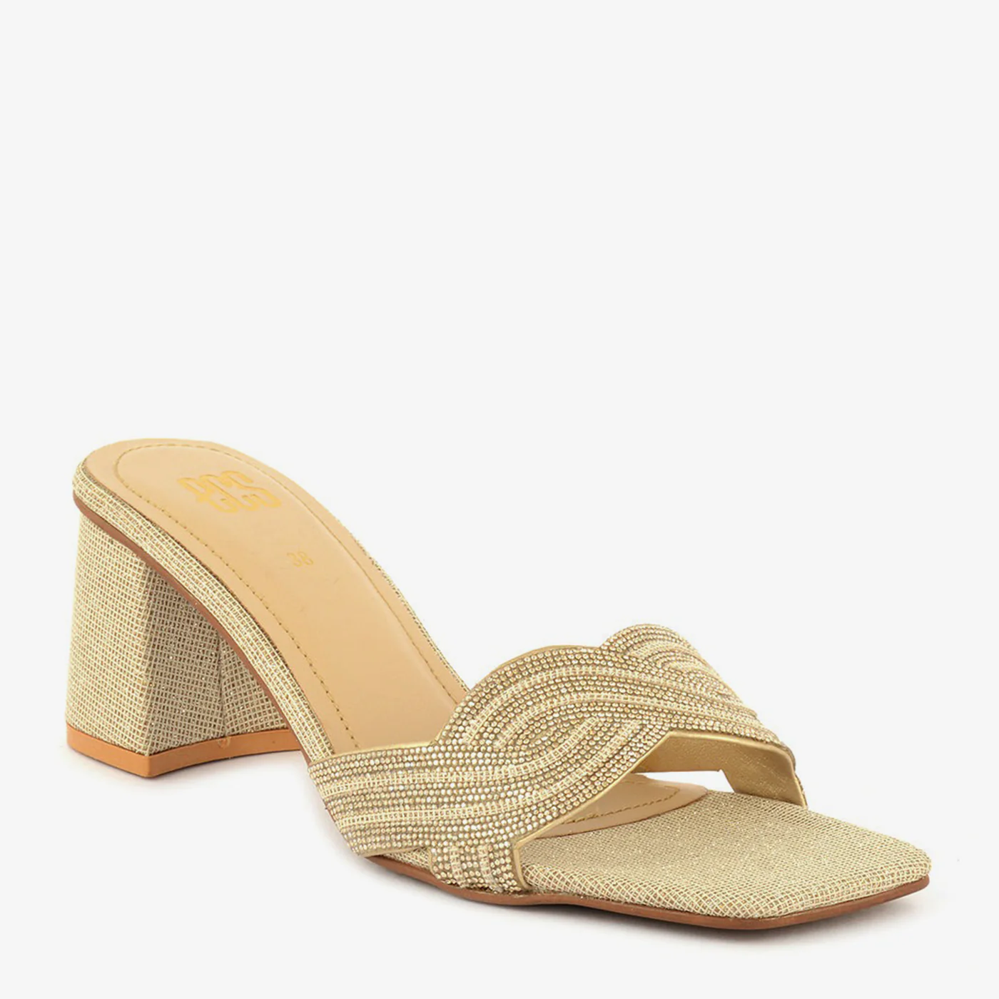 Glittery Block Heels