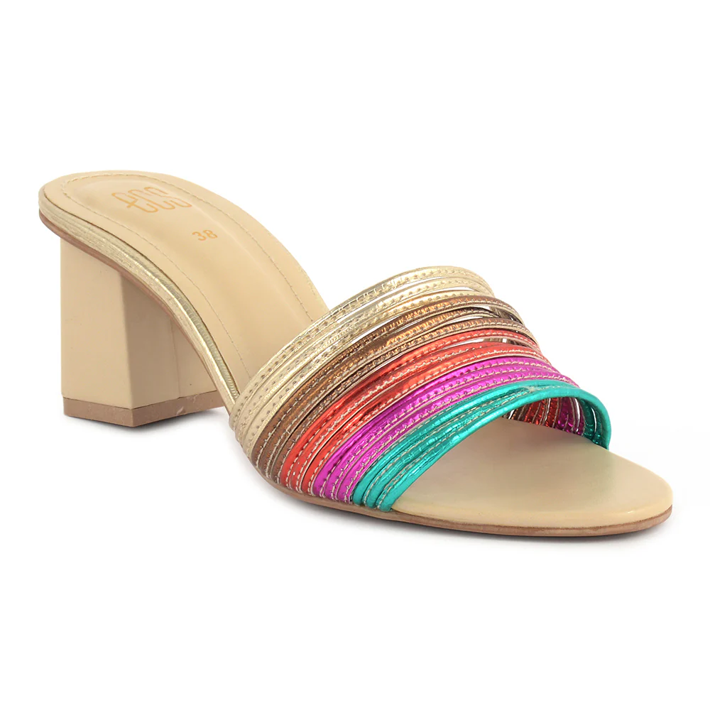 Glossy Round-Toe Slippers