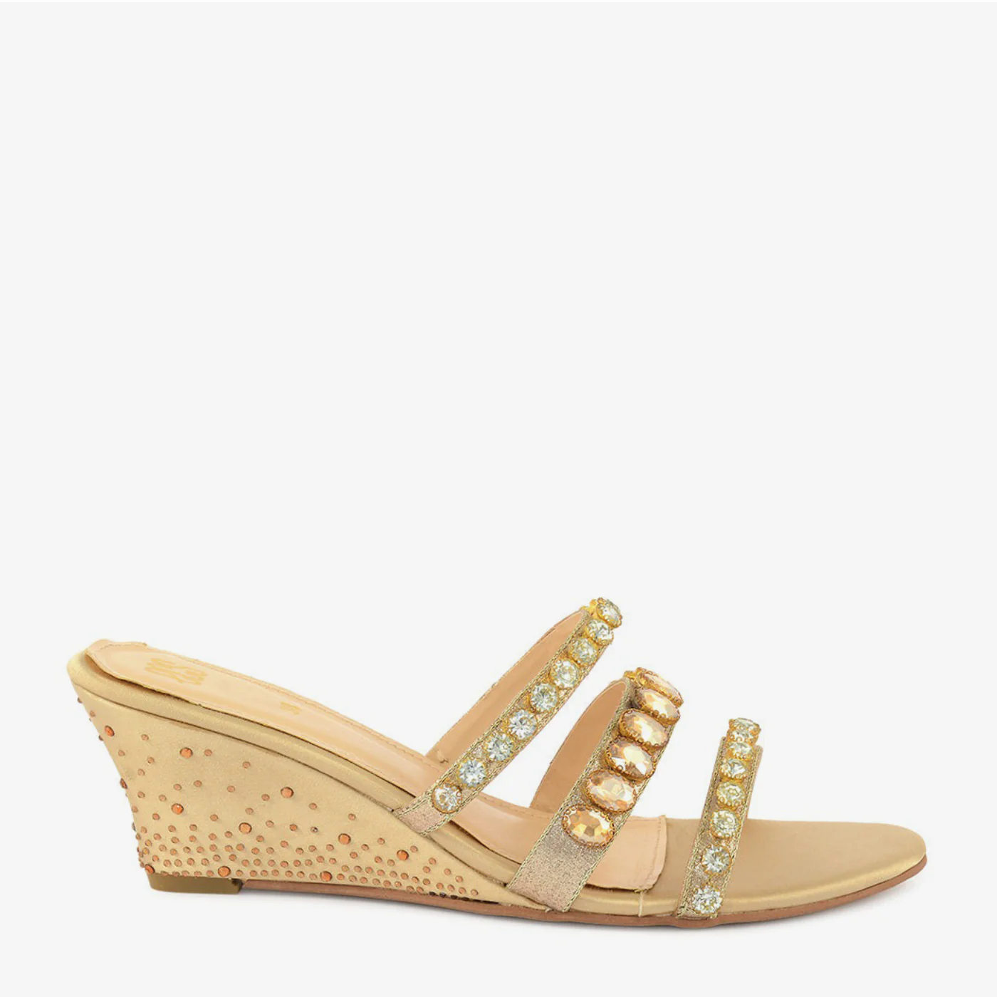 Silk Embellish Wedge Heels - Image 2