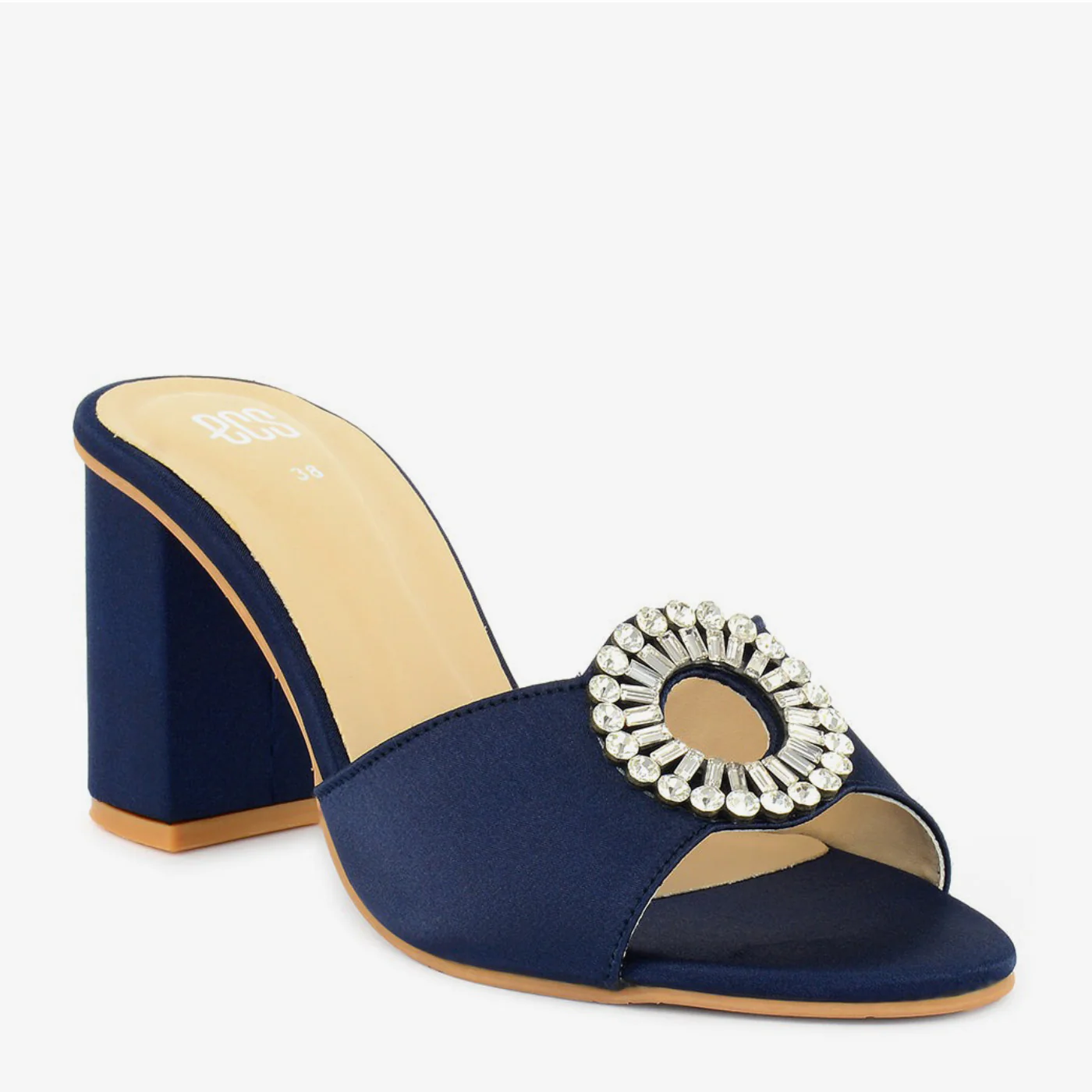 Circular Embellished Mule