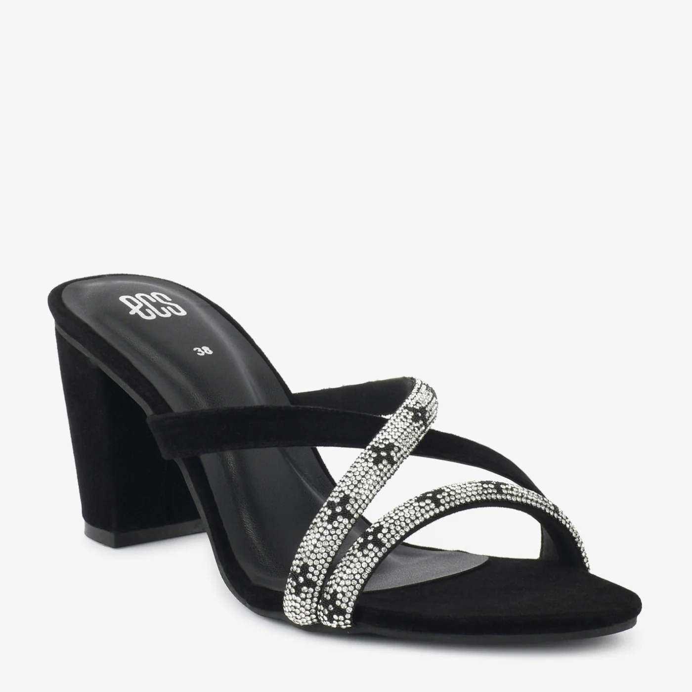 Embellished Block Heel