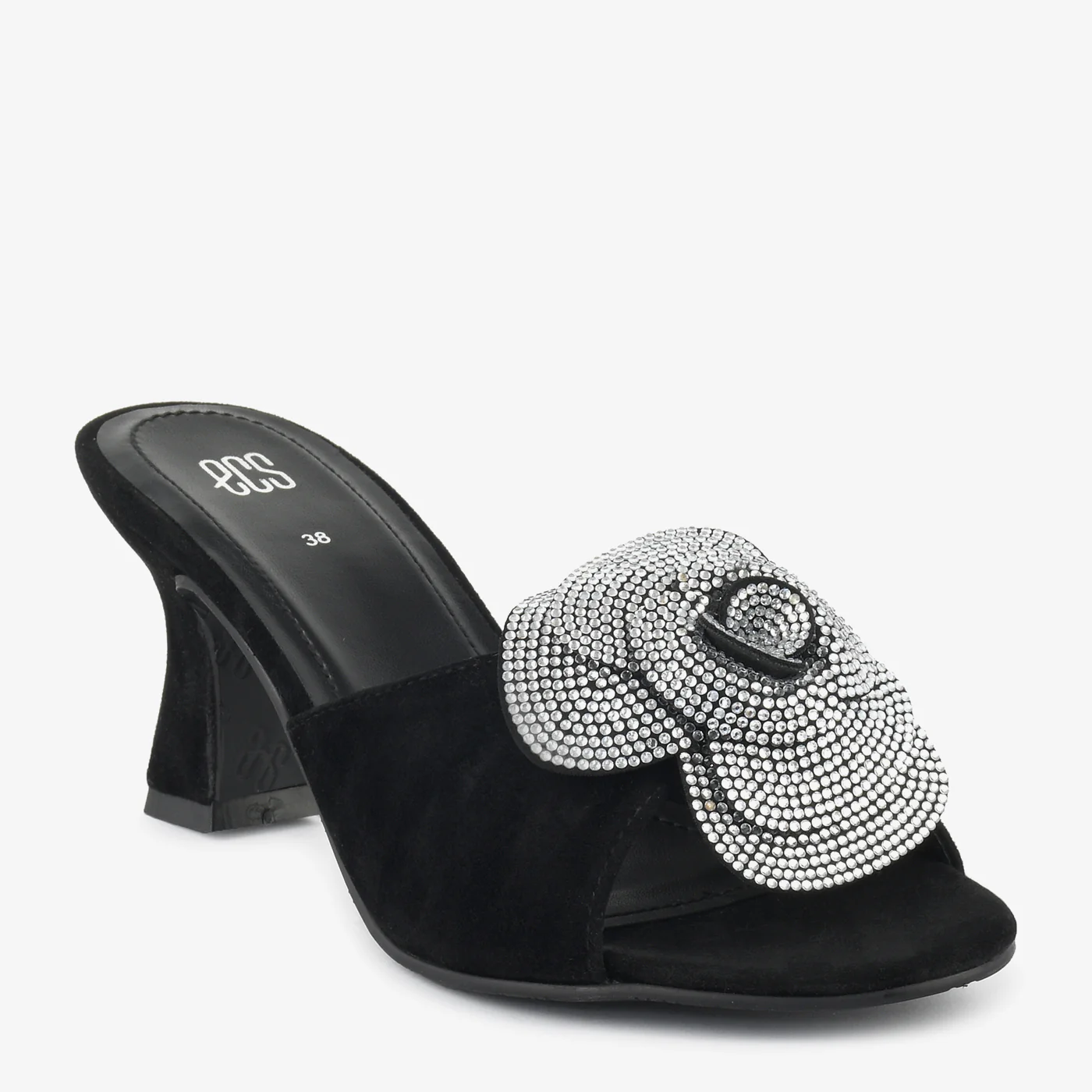 Midnight Bloom Heel Slides