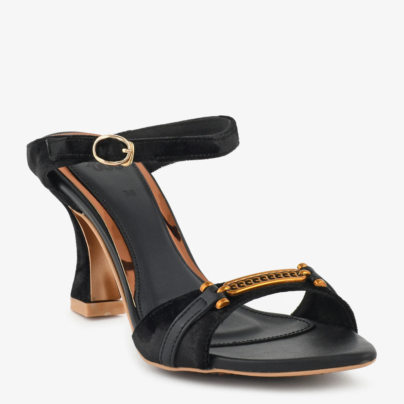 Velvet Buckle Heel