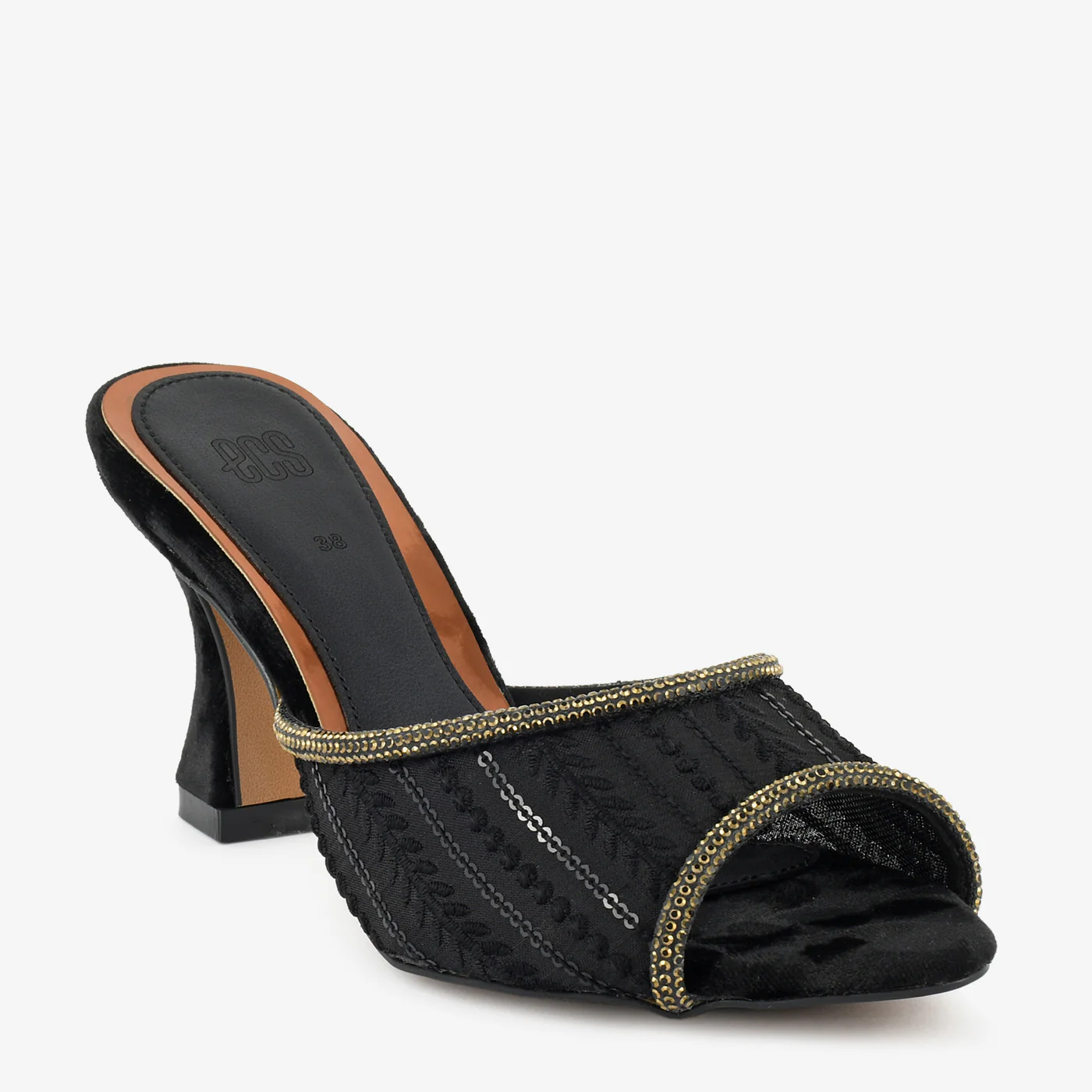 Noir Weave Heels