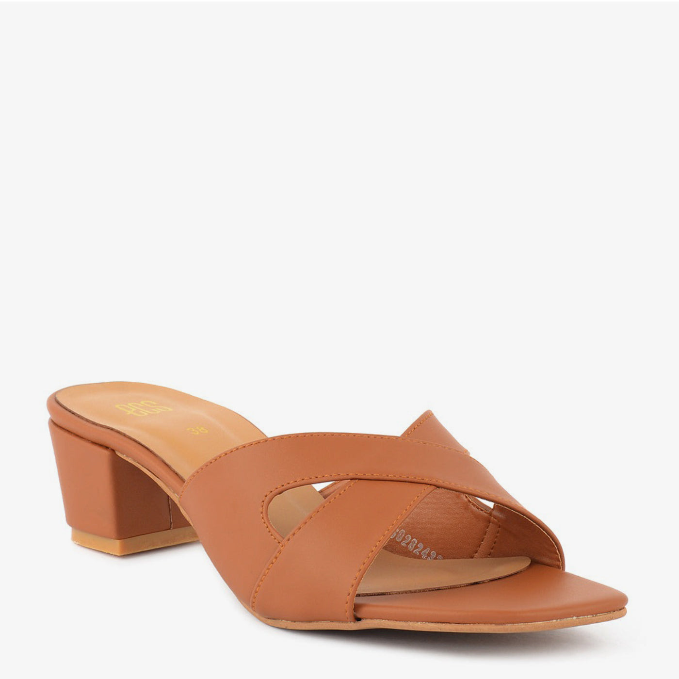 Cutout Block Heel Slipper