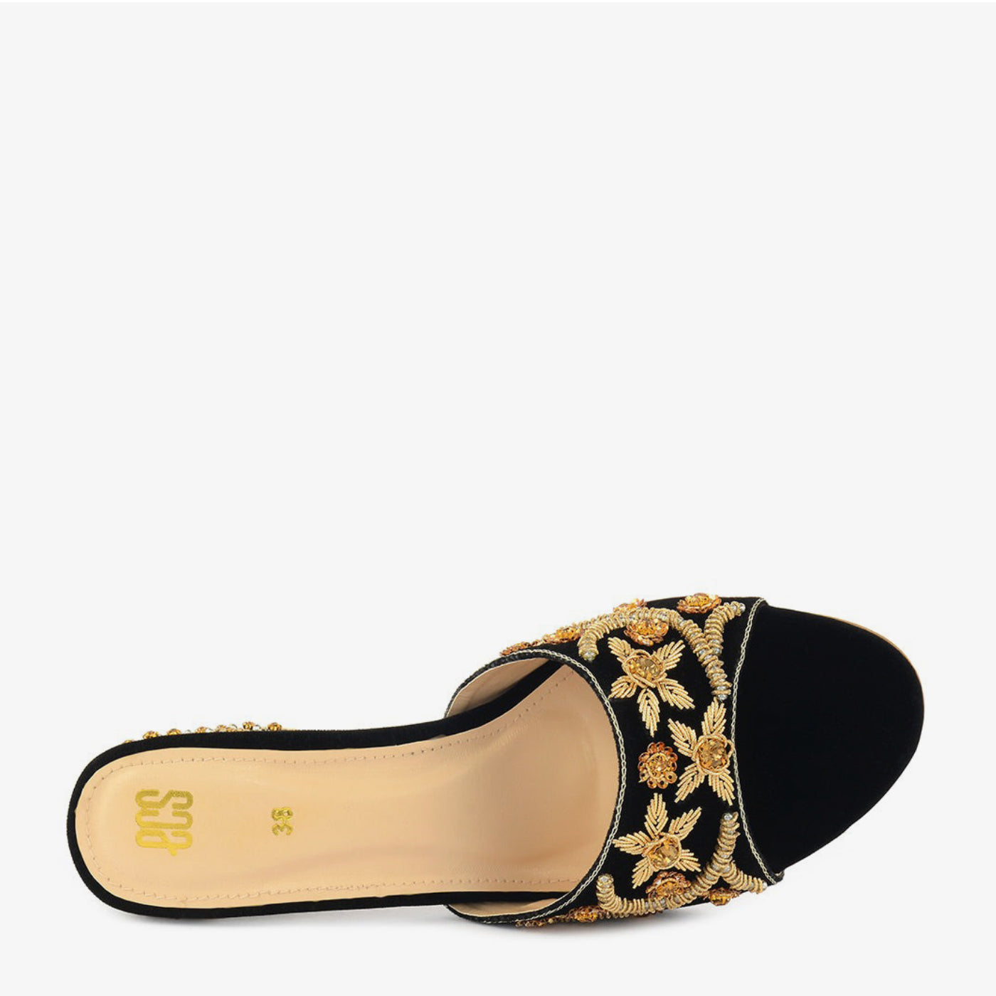 Embroi Matt Block Heels - Image 3