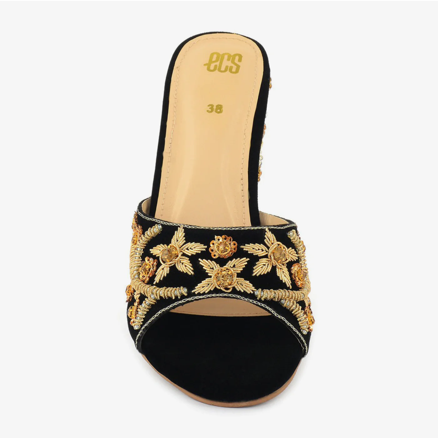 Embroi Matt Block Heels - Image 4