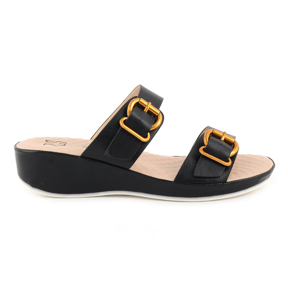 Metallic Buckle Slippers - Image 2