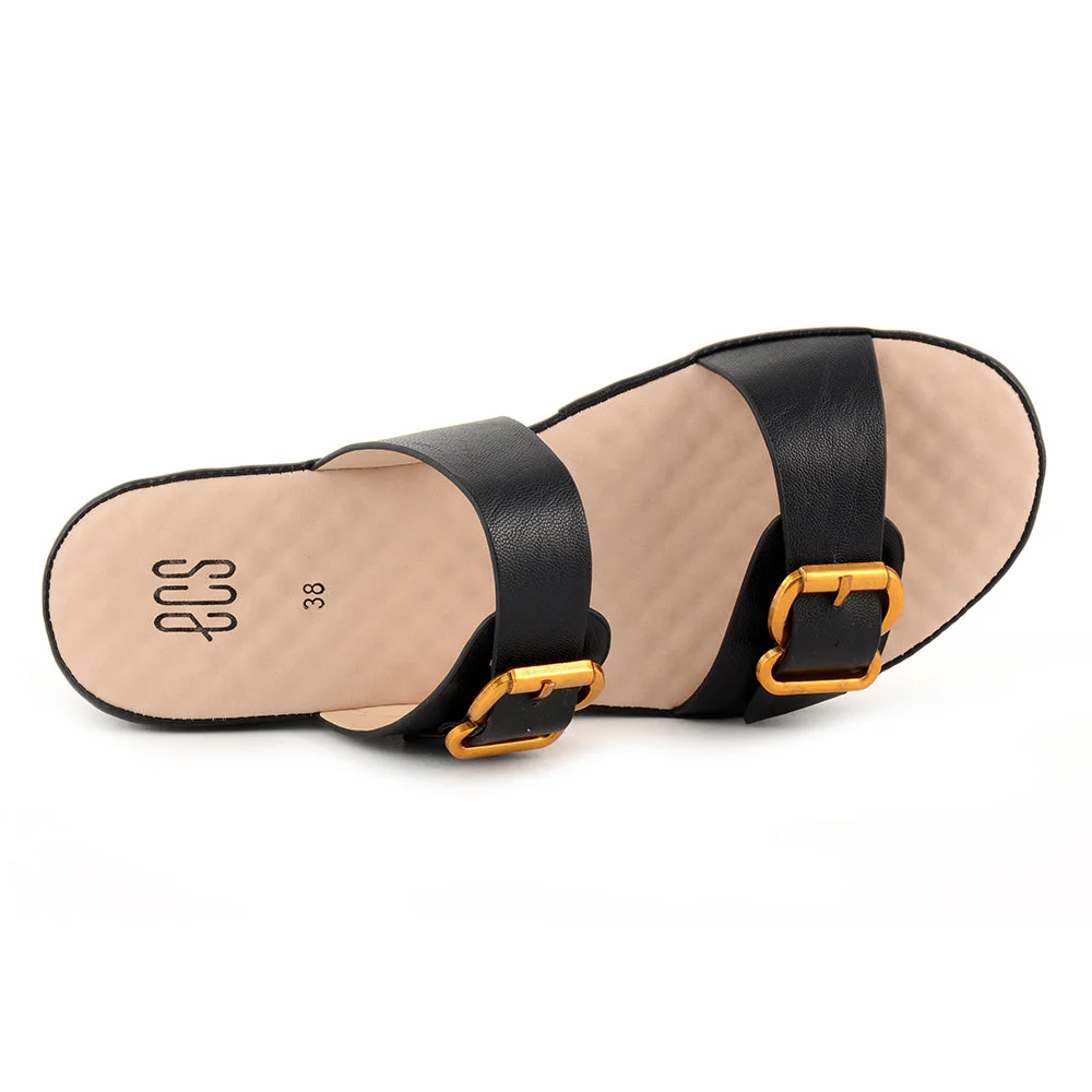 Metallic Buckle Slippers - Image 3